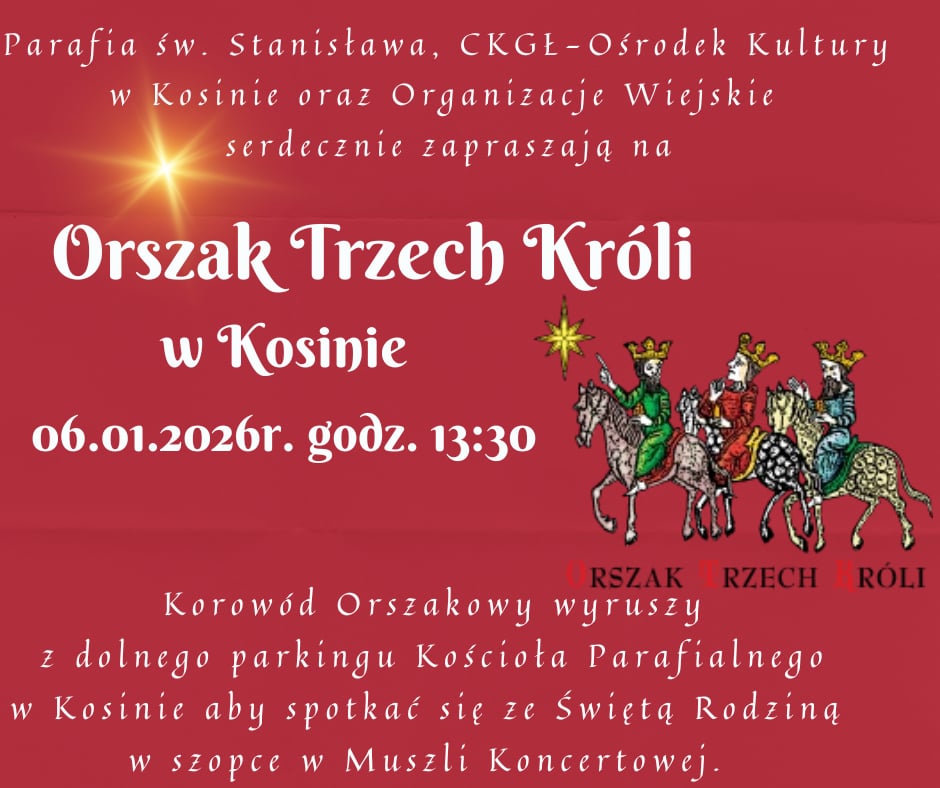 Zaproszenie na&nbsp;Orszak Trzech Króli!!!